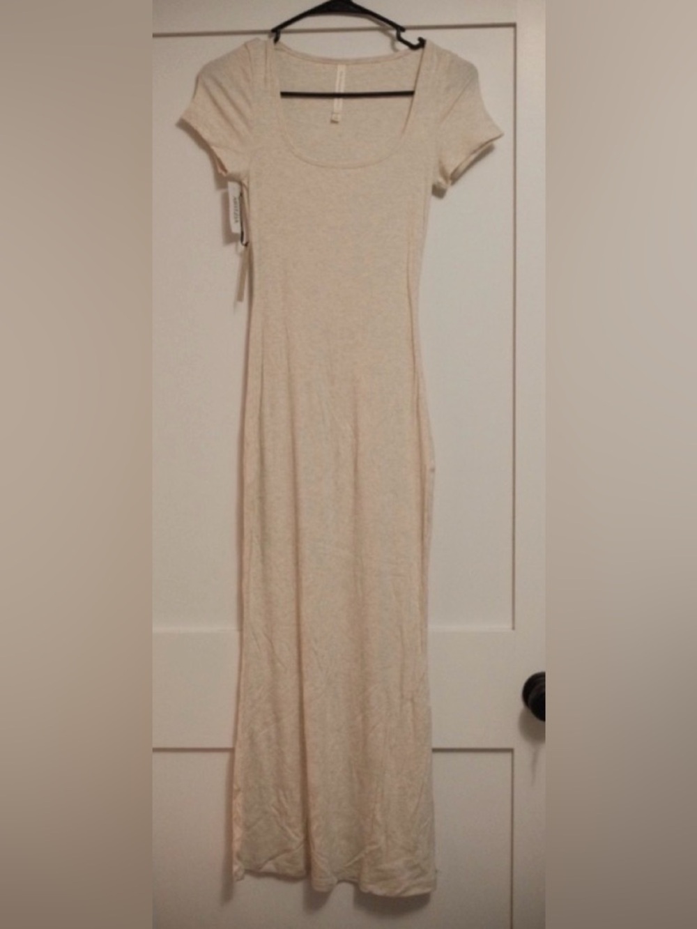 Aritzia The Group by Babaton Ribbed Maxi Dress in Off-White/Cream XS